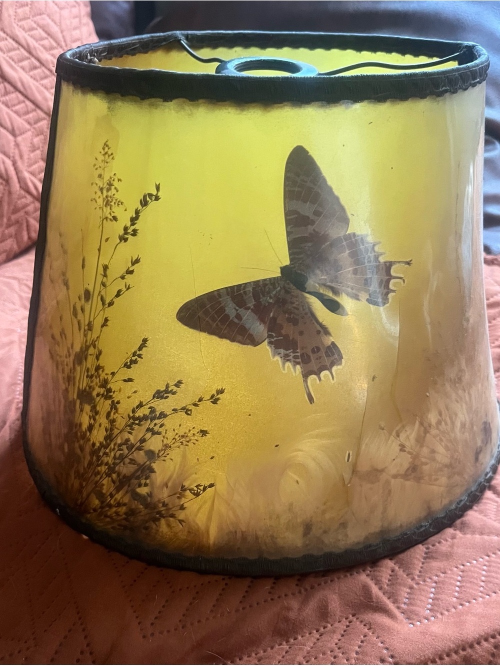 Vintage Van Briggle Butterfly Lampshade READ LISTING
